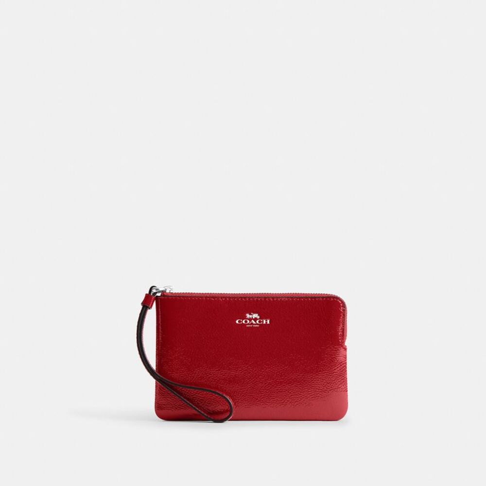 Coach Red Wristlet Clutch